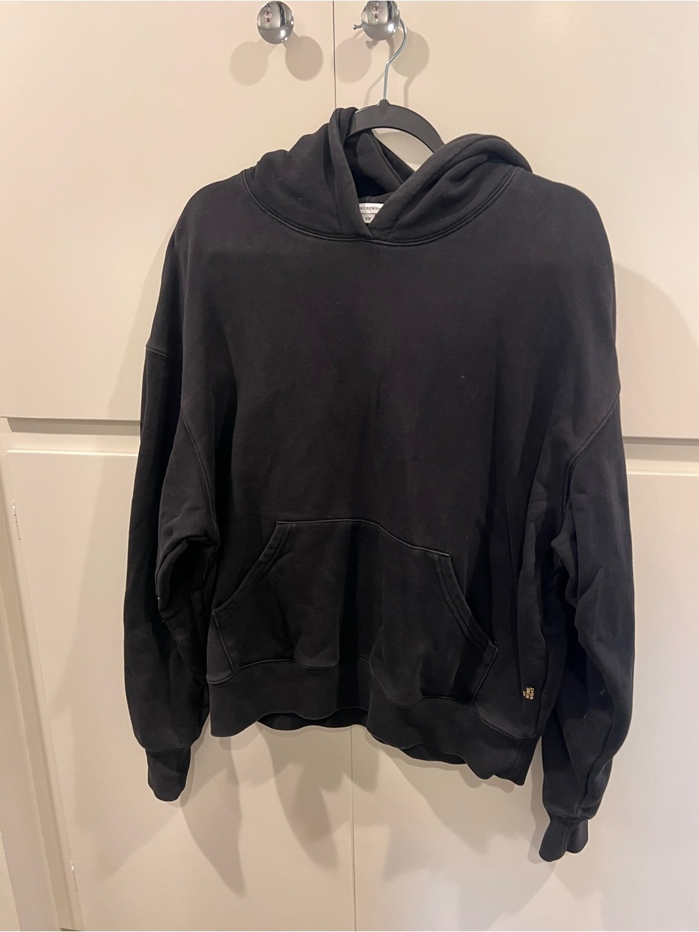 WeWoreWhat Black Zip-Up Hoodie Sweater